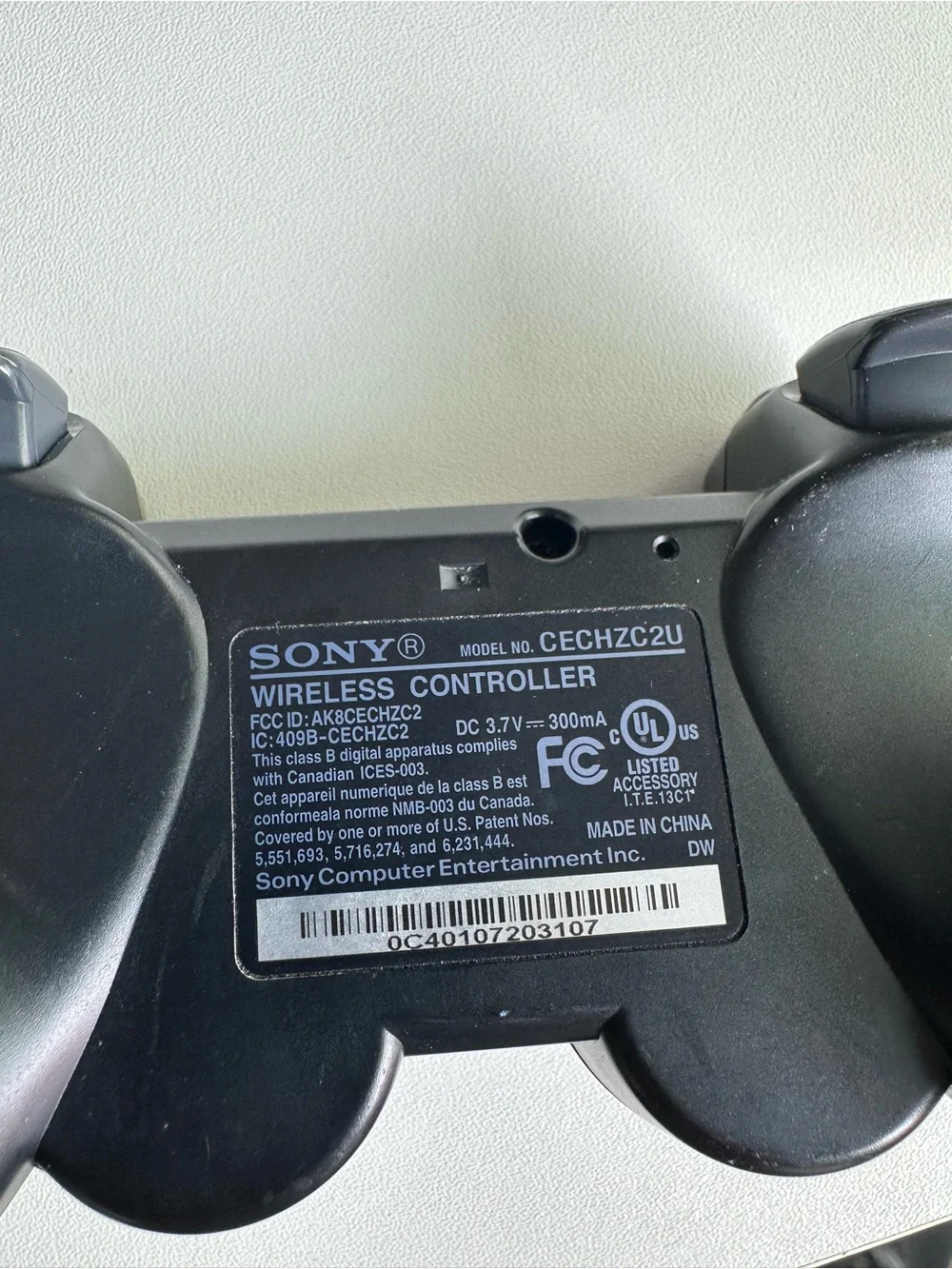 Sony Black Dual Analog PlayStation Controller with Icon Buttons